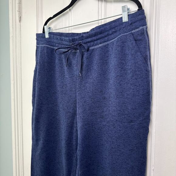 QVC Cuddl Duds Brushed Sweater Jogger XL Navy Blue Drawstring Lounge Cozy NWOT - Picture 2 of 9
